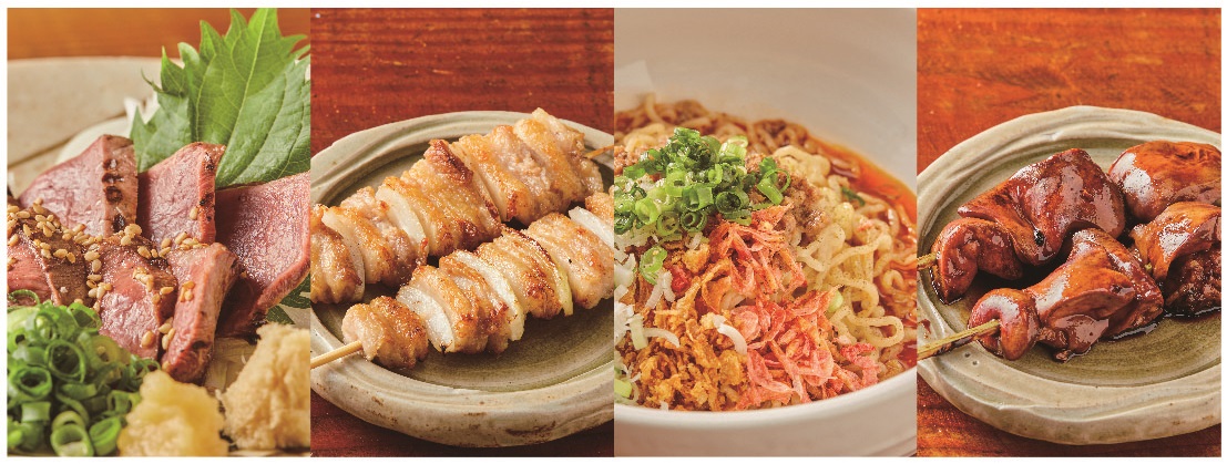 焼き鳥などのお料理の写真